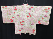 Load image into Gallery viewer, Haori Jacket Vintage(1950-1980) Cream white Chrysanthemum Maple Leaf Silk #7859L3