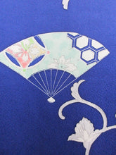 Load image into Gallery viewer, Kimono Blue Komon Rinzu Tall Silk #8150B1