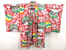 Load image into Gallery viewer, Haori Jacket Vintage(1920-1950) Red Meisen #99