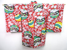 Load image into Gallery viewer, Haori Jacket Vintage(1920-1950) Red Meisen #99