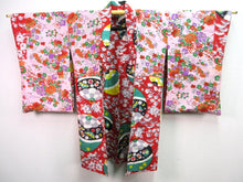 Load image into Gallery viewer, Haori Jacket Vintage(1920-1950) Red Meisen #99