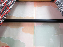 Load image into Gallery viewer, Haori Jacket Black White Full Bloom Chrysanthemum Rinzu #63