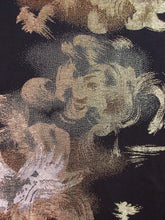 Load image into Gallery viewer, Haori Jacket Vintage(1950-1980) Black Gold Glinting Flower #76