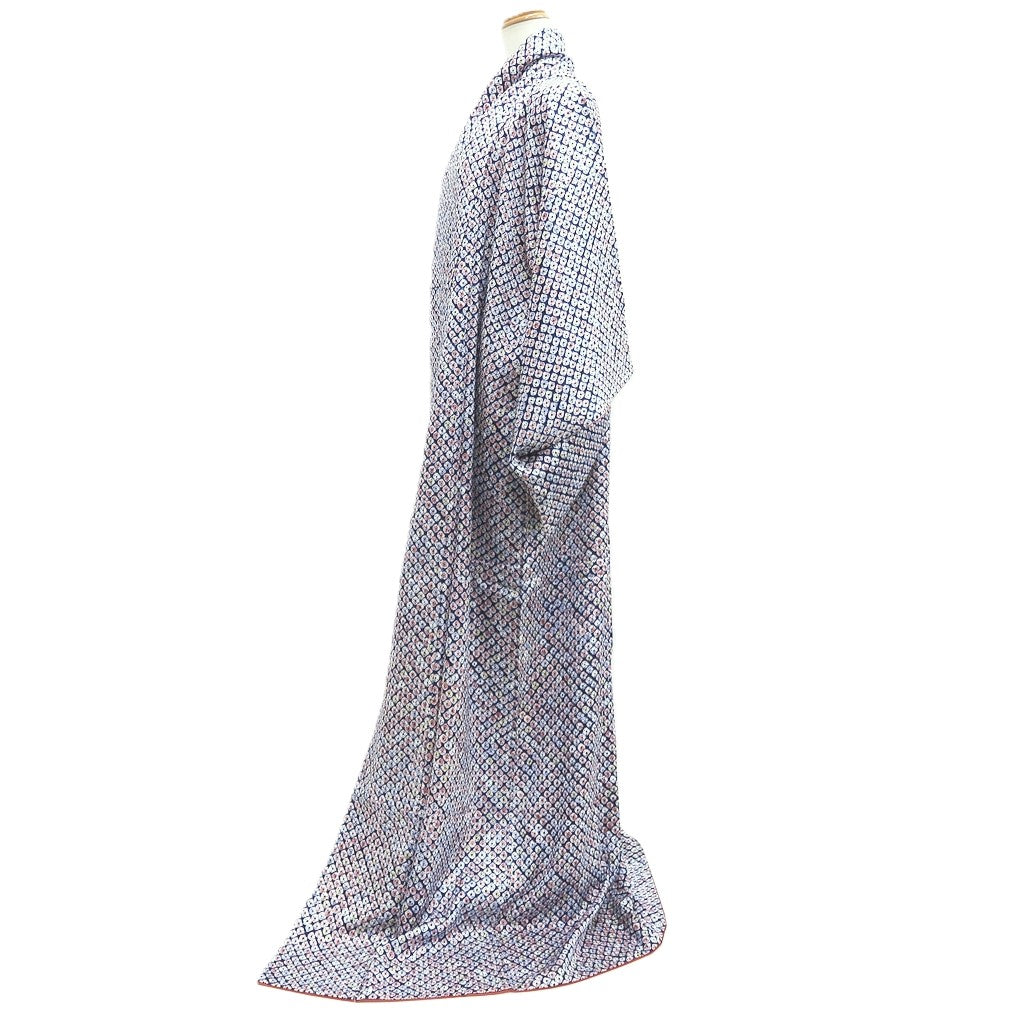 Kimono Blue Shibori Silk #10530B3