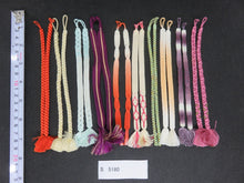 Load image into Gallery viewer, S#5180 Silk Haori Himo Flat Braid 10pcs Bundle Pack
