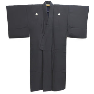 Men's Kimono Vintage(1950-1980) Black Montsuki Silk #10459A4