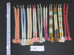 S#5141 Silk Haori Himo Flat Braid 10pcs Bundle Pack