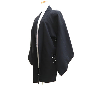 Haori Jacket Vintage(1950-1980) Black Shibori Tree Silk #9736A2