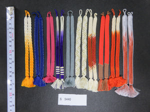 S#5440 Silk Haori Himo Flat Braid 10pcs Bundle Pack