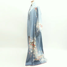 Load image into Gallery viewer, Kimono Light Blue Chrysanthemum Silk #9923B4
