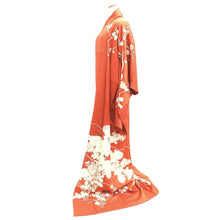 Load image into Gallery viewer, Kimono Vermillion Plum blossom Branch Tall Silk #10520B2
