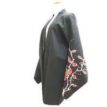 Load image into Gallery viewer, Haori Jacket Vintage(1950-1980) Black Branch Silk #10810E1
