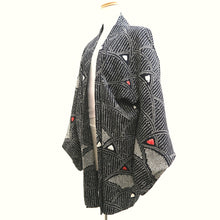 Load image into Gallery viewer, Haori Jacket Vintage(1950-1980) Black Shibori Silk #10018C3
