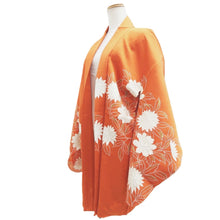 Load image into Gallery viewer, Haori Jacket Orange Peony Embroidery Silk #10729D3
