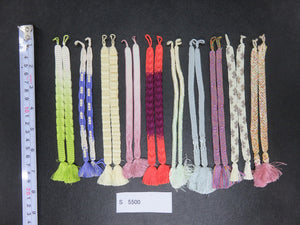 S#5500 Silk Haori Himo Flat Braid 10pcs Bundle Pack