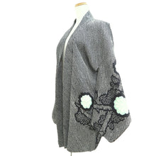 Load image into Gallery viewer, Haori Jacket Vintage(1950-1980) Black Full Shibori Chrysanthemum Silk #10920E5
