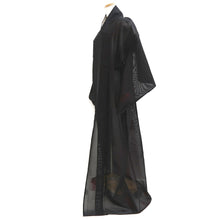 Load image into Gallery viewer, Kimono Vintage(1950-1980) Black Red See-Through Silk #10271E4

