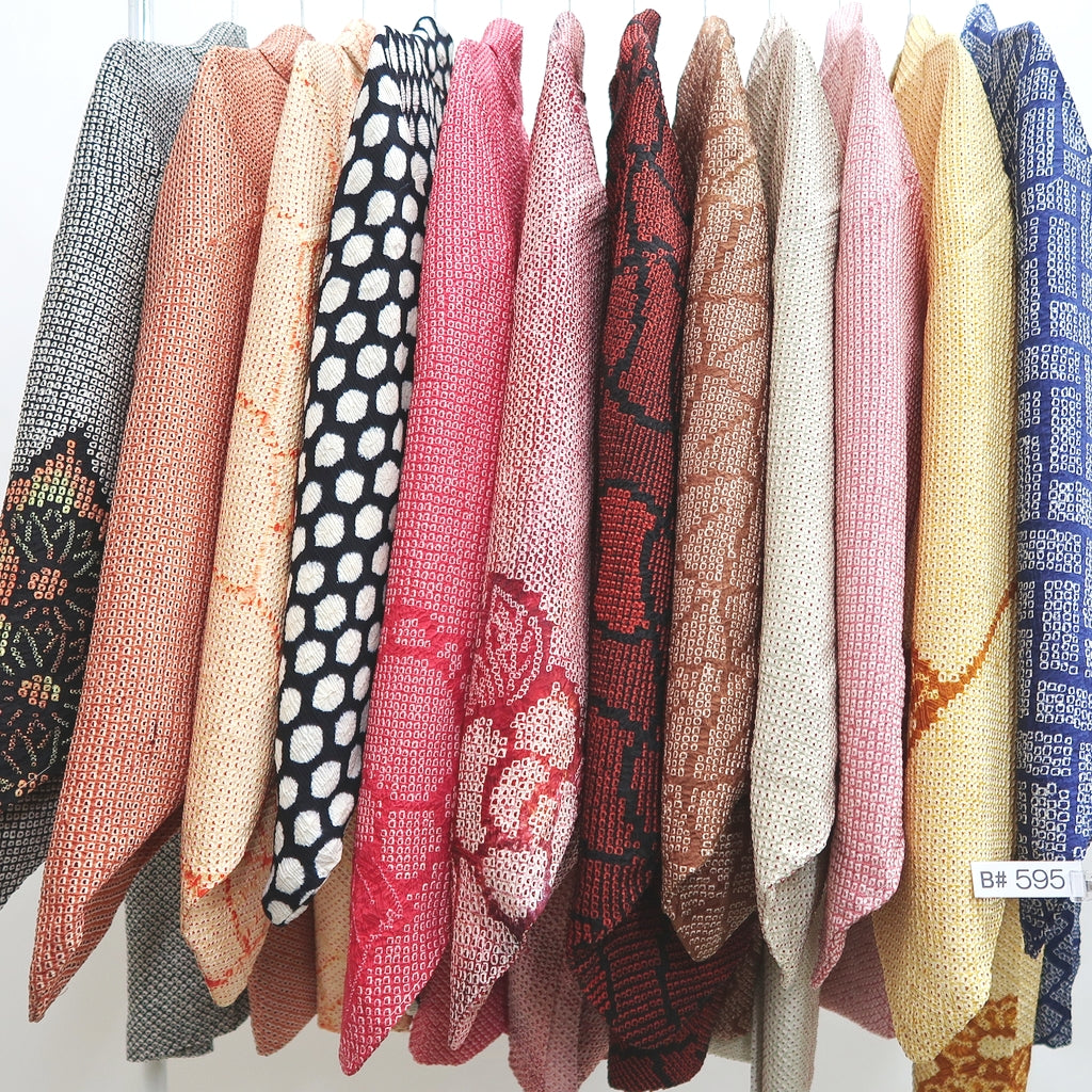 Bundle 12pcs Silk Vintage Full Shibori Haori Wholesale Bulk Free Shipping #595