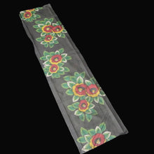 Load image into Gallery viewer, KK1471A2 Silk Kimono Fabric Vintage(1920-1950) Meisen Black 57.1x13.0in(145x33cm)
