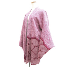 Load image into Gallery viewer, Haori Jacket Vintage(1950-1980) Pale Purple Magenta Full Shibori Wave Silk #10800D5
