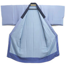 Load image into Gallery viewer, Men's Juban Blueish Gray Landscape Silk #10660C5
