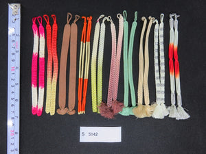 S#5142 Silk Haori Himo Flat Braid 10pcs Bundle Pack
