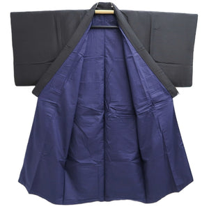 Men's Kimono Vintage(1950-1980) Black Montsuki Silk #10459A4