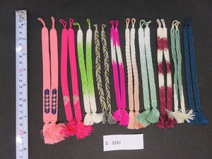 S#5241 Silk Haori Himo Flat Braid 10pcs Bundle Pack