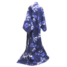 Load image into Gallery viewer, Yukata Navy Dragonfly Cotton #10744D3
