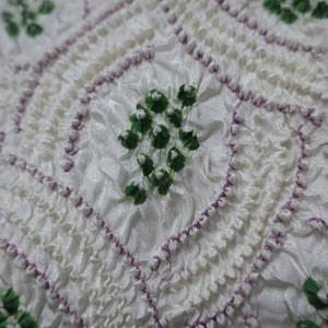 Silk Japanese Obiage Shibori Green 52.8x7.5in(134x19cm) A#10031