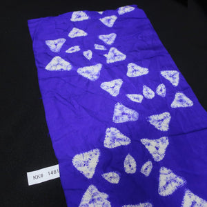 KK1481A2 Silk Kimono Fabric Vintage(Pre-1920) Shibori Blue 75.2x11.8in(191x30cm)