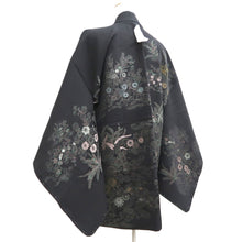 Load image into Gallery viewer, Haori Jacket Vintage(1950-1980) Black Chrysanthemum Silk #10589C1
