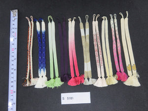 S#5181 Silk Haori Himo Flat Braid 10pcs Bundle Pack