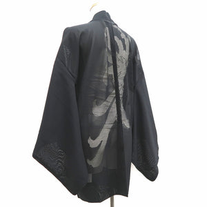 Haori Jacket Vintage(1950-1980) Black See-Through Rangiku Silk #10228E2