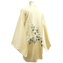 Load image into Gallery viewer, Haori Jacket Pale Yellow Hand painted Silk #10689D1
