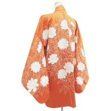 Load image into Gallery viewer, Haori Jacket Orange Peony Embroidery Silk #10729D3
