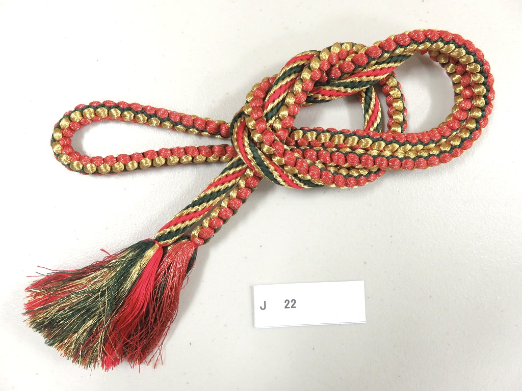 J#22 Silk Obijime Belt Tie Braided Cord 57.1in(145cm)