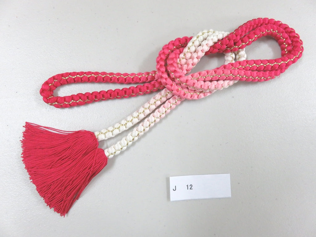 J#12 Silk Obijime Belt Tie Braided Cord 61.0in(155cm)