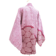 Load image into Gallery viewer, Haori Jacket Vintage(1950-1980) Pale Purple Magenta Full Shibori Wave Silk #10800D5
