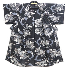 Load image into Gallery viewer, Men&#39;s Yukata Black Dragon Kansai Cotton #10358F3
