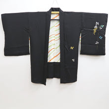 Load image into Gallery viewer, Haori Jacket Vintage(1950-1980) Black Shibori Flower Silk #9848B2
