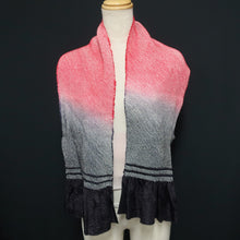 Load image into Gallery viewer, Silk Japanese Obiage Shibori Black Red 52.0x7.5in(132x19cm) A#10001
