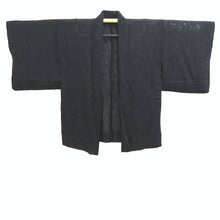 Load image into Gallery viewer, Haori Jacket Vintage(1950-1980) Black Sheer Botanical Silk #10970F3
