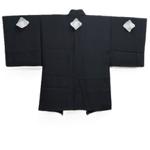 Load image into Gallery viewer, Men&#39;s Haori Black Montsuki Bamboo Silk #10435A3
