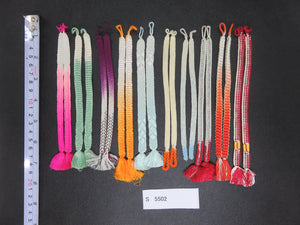 S#5502 Silk Haori Himo Flat Braid 10pcs Bundle Pack