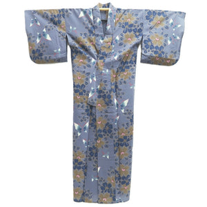 Yukata Gray Butterfly Tall Cotton #10472A5
