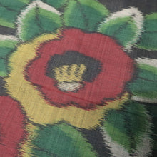 Load image into Gallery viewer, KK1471A2 Silk Kimono Fabric Vintage(1920-1950) Meisen Black 57.1x13.0in(145x33cm)
