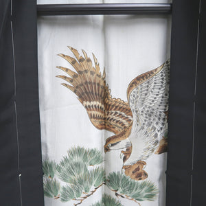 Men's Haori Vintage(1950-1980) Black Montsuki Eagle Silk #10281E4