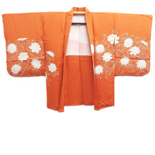 Load image into Gallery viewer, Haori Jacket Orange Peony Embroidery Silk #10729D3

