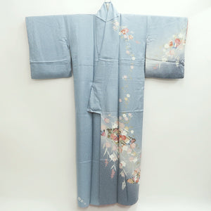 Kimono Light Blue Chrysanthemum Silk #9923B4